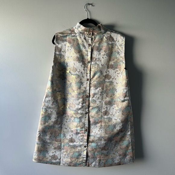 Buru metallic floral printed sleeveless dress - Picture 5 of 5